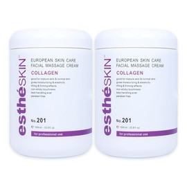 estheSKIN Facial Massage Cream for European Skin Care, 33.8 fl oz, 1000 ml (2 Pack, Collagen)