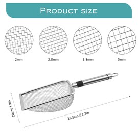 Hengrongshen 4 Stück Gartensieb, Kompostsieb mit Griff, Gartensieb Erde Edelstahl, Kompostsieb für Sortieren von Sand, Boden, Schmutz, Kompost