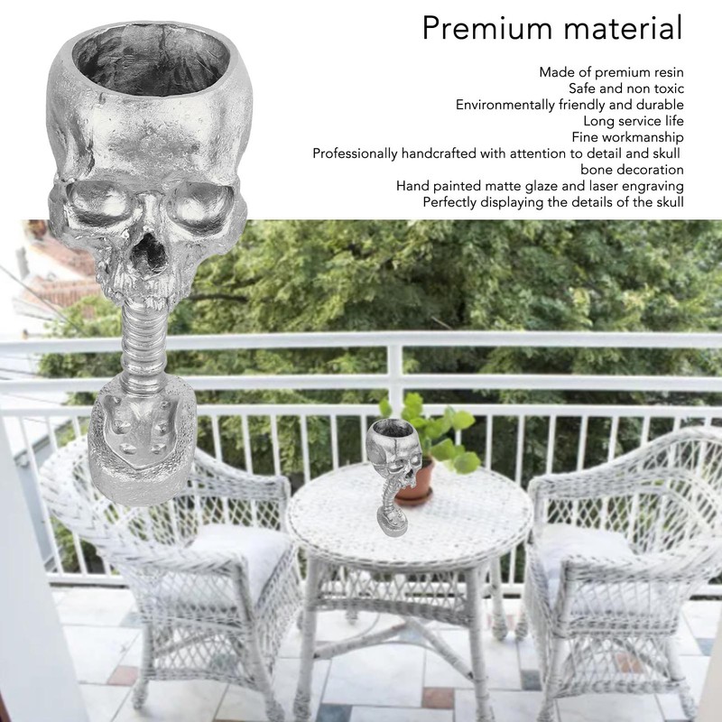 Skull Planter Spine Stand Set Innovative Exquisite Decorative Hand Painted