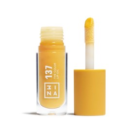 3INA MAKEUP - The Color Lip Oil 137 - Light Honey Yellow Lip Gloss with Hyaluronic Acid - 24h Moisture Lip Balm for Dry Lips - High Gloss Lip Oil - Lipstick - Vegan - Cruelty Free
