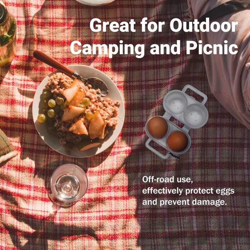 RoseFlower Protable Egg Carrier, Grid Egg Holder with Buckle -