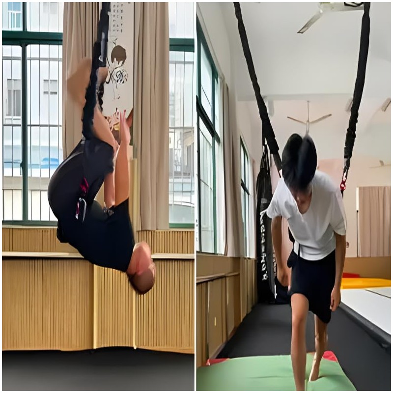 Back Somersault Bungee Dance Trainer Backward Flip Training Euipment Gymnastics