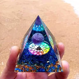 ycyingcheng ycyingcheng Crystal Positive Energy Generator Orgonite Pyramid Protection, Chakra Healing Crystals Pyramid, Pyramid Energy Crysta Protection Crystal and Stone Pyramid Energy Generator