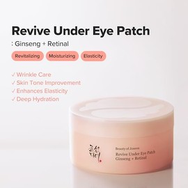 Beauty of Joseon Revive Parche para Debajo de los Ojos con Retinal y Ginseng para Bolsas Hinchadas Debajo de los Ojos, Máscaras con Péptido de Colágen