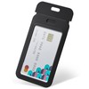Uniclife 3 Pack Sliding ID Badge Holder Hard Black Vertical