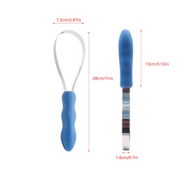 UtySty Dog Shedding Blade Dual-Sided Shedding Blades Stainless Steel Doggie Deshedding Brush Tool Curry Comb Dogs Brush Slicker Brushes for Grooming Pet Loose Hair Removal All Dogs Coat Types