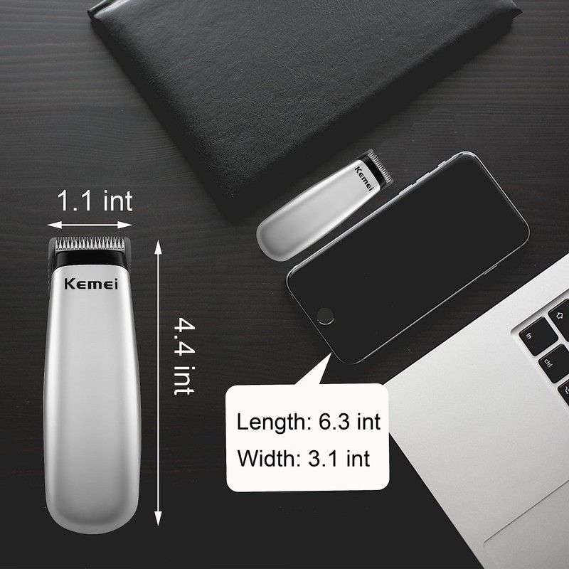 KEMEI Mini Hair Trimmer Compact, Portable Cordless Clipper for Men