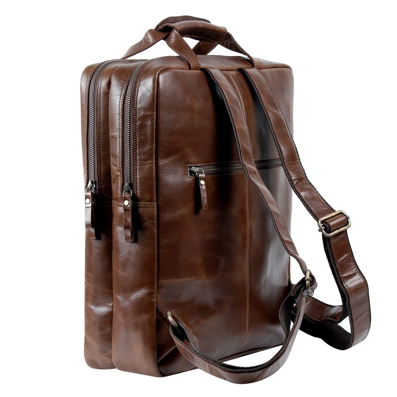 HULSH Leather Backpack For men and women 18 Inch -