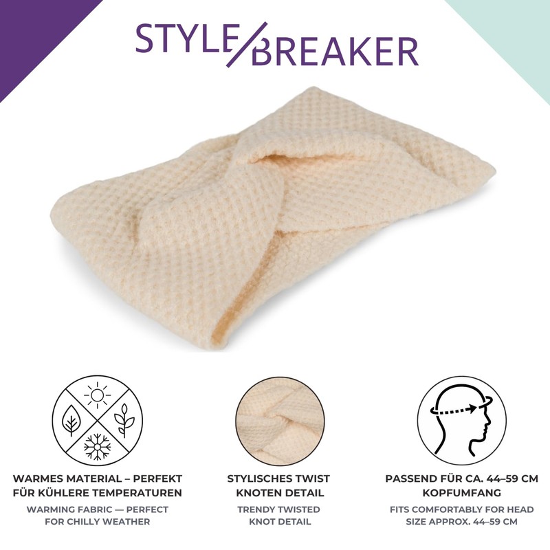 styleBREAKER 04026060 Women's Knitted Headband with Waffle Patent Knitting Pattern