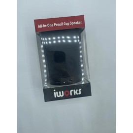 Blue iWork's All in One Pencil Cup Speaker "New In Box" Great Gift Idea Teachers