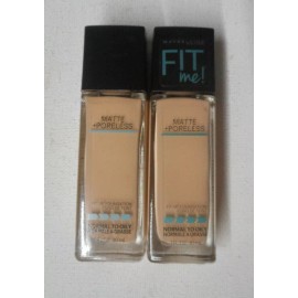 MAYBELLINE 2 pc lot MAYBELLINE FIT ME FOUNDATION MATTE + PORELESS normal to oily 115 IVORY