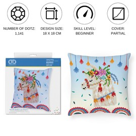 DIAMOND DOTZ DIAMOND DOTZ - Llama Party Pillow - 18 X 18CM (7 X 7IN)