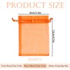 100pk Orange Organza Gift Bags,9x12cm Small Organza Favor Bags,Wedding Jewelry