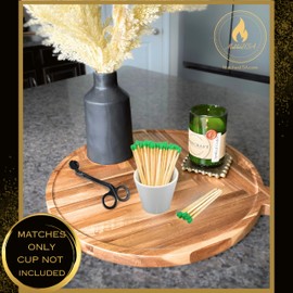 4" Long Color Matches (200 Count) | Colorful Loose 4 Inch Wooden Safety Match Sticks for Candle Display | Refill for Matchstick Jars, Holders & Bottles | Striker Included