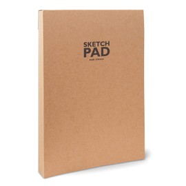 Sketchbook Honsell 34504 Sketchpad Kraft Sketch Pad Glued Top DIN A4 120 Sheets 100 g/m² Robust Recyclable Kraft Paper Made of Unbleached Natural Fibres
