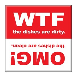 Dishwasher Magnet Clean Dirty Sign, Strong Clean and Dirty Magnet for Dishwasher (Funny WTF, OMG)