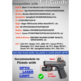 Universal Tactical Drop Leg Gun Holster fit Guns with Optic/Light/Laser, Fully Adjustable Thigh Nylon Holster Compatible with Glock, S&W M&P, Sig, Springfield, 1911, Taurus and Similar Size Pistols