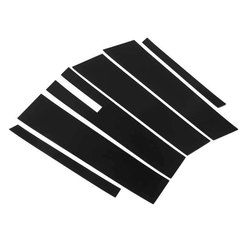 6 Pcs Side Door Window Cover Glossy Black Pillar Post