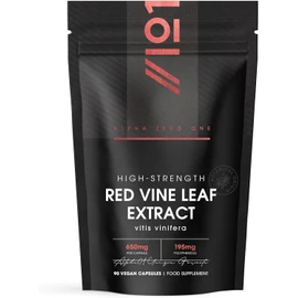 Red Vine Leaf Extract 650mg - 30% Polyphenols (195mg) Equivalent to 9,750mg Red Vine Leaf - 90 Vegan Capsules - Resealable and Recyclable Pouch – by Alpha01