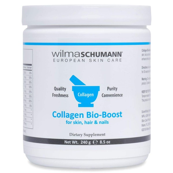 WILMA SCHUMANN Collagen Bio-Boost Powder – A Nutritional Supplement for Health & Beauty Designed to Support Collagen Formation in The Skin, Hair, Nails and Joints (Unflavored)