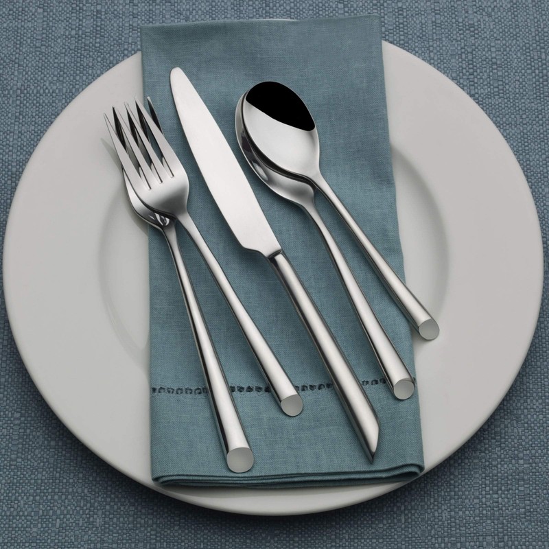 Towle Living 42-Piece Silverware Set, Service for 8, Wave Flatware