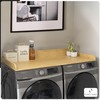 Solid Bamboo Washer Dryer Countertop, Laundry Wood Shelf Topper with