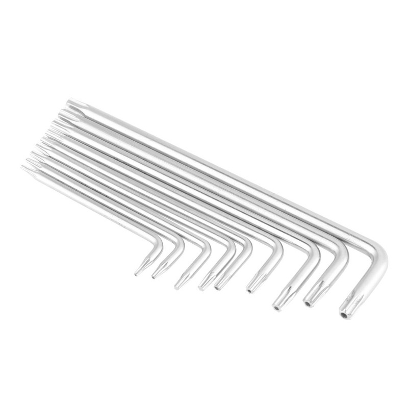 Allen Key 9 Pieces L-shape Wrench 804 Small Security Star