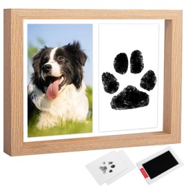 Qivorimith Dogs Memorial Gifts,Dog Nose Print Kit,Pawprint Keepsake Kit with Clean Touch Ink Pads and Imprint Cards,DIY Wooden Pet Paw Print Frame for Pet