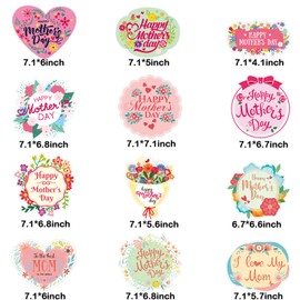 Happy Mother’s Day Hanging Swirls Party Decorations - Mother’s Birthday Cut-out Essential Decors - Best Mom Party Supplies Party Decoration Swirls - Set of 12 Counts