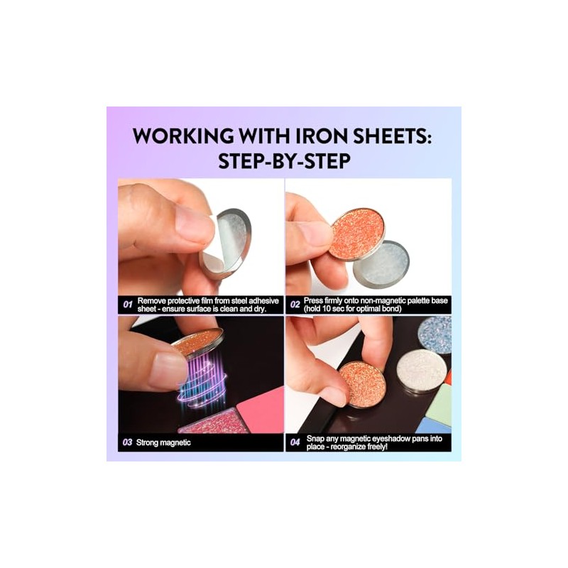Paleta de libros con 4 capas magnéticas vacías resistentes +