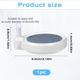 Qulkws Fish Tank Bubbler 2 Inch Fish Tank Air Stone Small Nano Air Bubble Stone Aerator Oxygen Diffuser Aquarium Bubbler Fish-Tank Accessories(No Pump and Tube)
