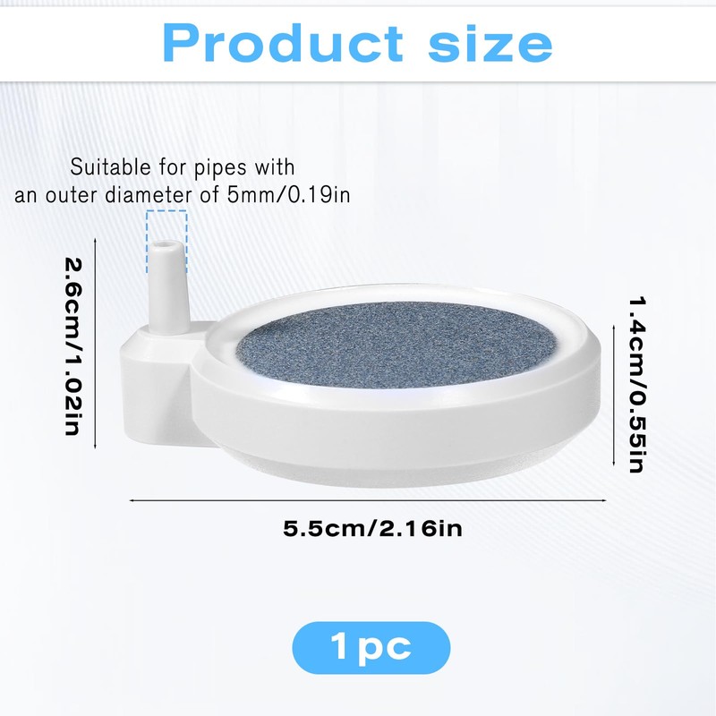 Qulkws Fish Tank Bubbler 2 Inch Fish Tank Air Stone