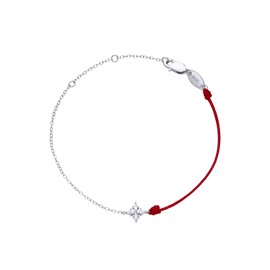 MOONMORY Red string Lucky Matthiola incana bracelet Christmas snowflake bracelet in 925 sterling silver