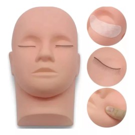 PLASTICO RESISTENTE Maniquí Cabezote De Pestañas De Practica Maquillaje 1pz