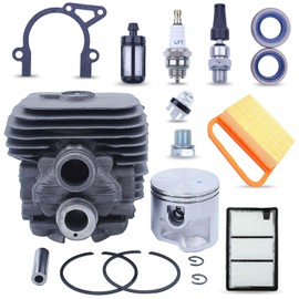 AUMEL Cylinder Piston Kit for Stihl Concrete Saw,50mm Cylinder Piston Gasket Kit with Air Filter Pre Cleaner for Stihl ts420 Parts ts410,for Stihl Concrete Saw Replace Parts 42380201202