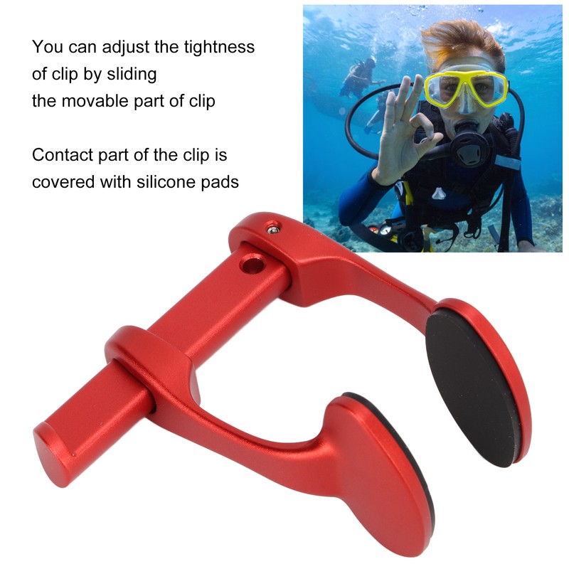 Nose Clip Aluminum Alloy Anti Skid with Silicone Pad for