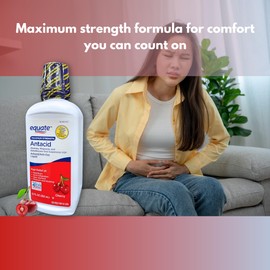 FUSION SHOP STORE Smart choices, meaningful life! Antacid Liquid Maximum Strength- Cherry Flavor, 12 fl. Oz (Pack of 1)
