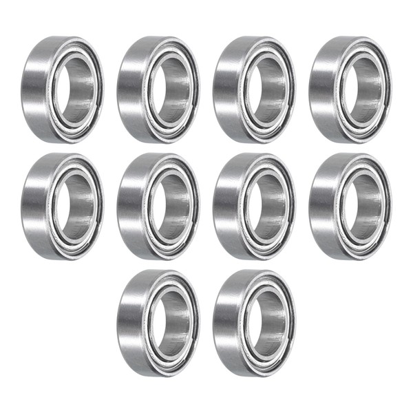 sourcing map 10pcs MR148ZZ Miniature Deep Groove Ball Bearings 8x14x4mm