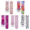 Compatible with Bark Watch Band, Soft Silicone Colorful Pattern Wristband
