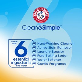 Arm & Hammer Clean & Simple, 25 Loads Liquid Laundry Detergent, 43.75 Fl oz, (packaging may vary)