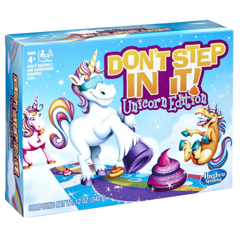 Hasbro Gaming Don’t Step in It Game, Unicorn Edition (Amazon