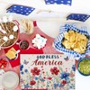 4th of July Placemats Red Blue Flowers Leaf Butterfly Place