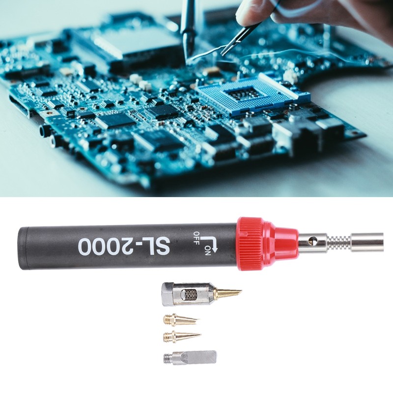 Gas Soldering Kit 5‑in‑1 Pure Butane Soldering Iron Multiple Tips