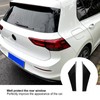 2pcs Rear Window Side Spoiler ABS Glossy Black Wing Trim