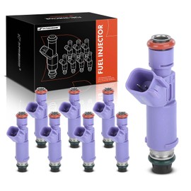 A-Premium - Inyectores de combustible compatibles con Ford F-150 2009-2010, Mustang 2009-2010, V8 4.6L, gas, juego de 8, reemplazo# 9L3Z9F593E