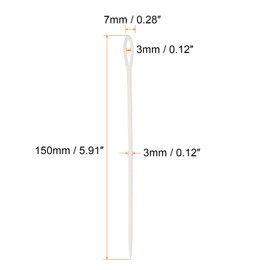 HARFINGTON 20pcs Plastic Sewing Needles, 15cm Length Large Eye Blunt Needles Learning Needles for Sewing Handmade Crafts DIY Notions Stitching, White