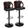 VECELO Swivel Bar Stools Set of 2,Counter Height Stools with