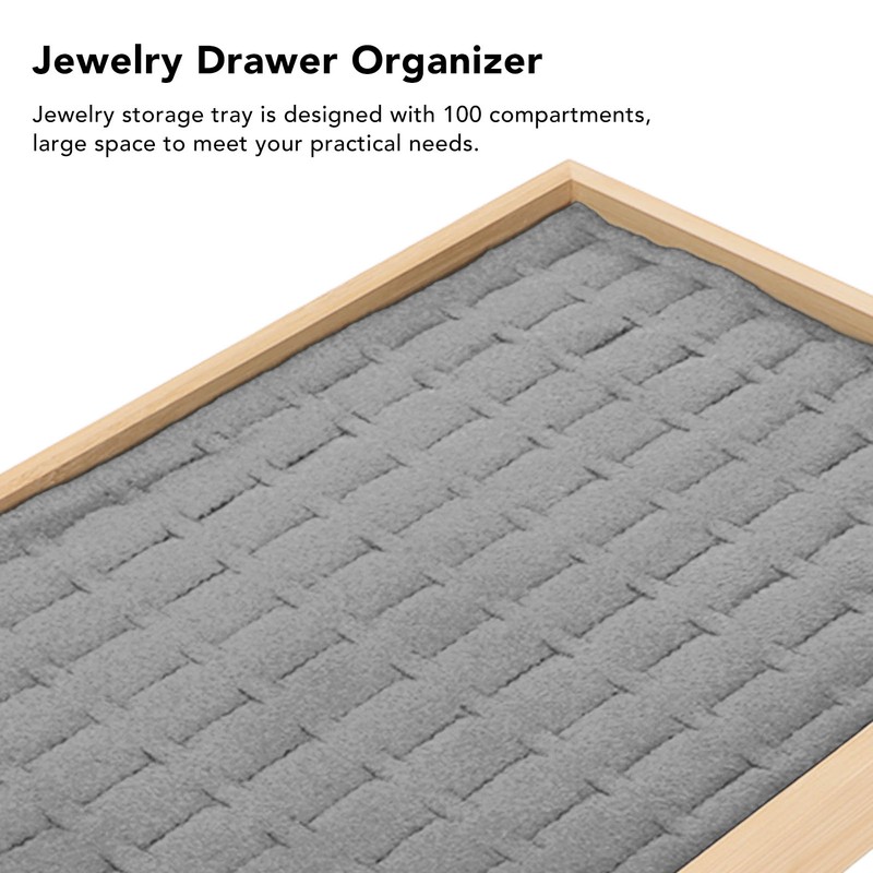 Jewelry Drawer Organizer Multipurpose 100 Grids Ring Drawer Storage Insert