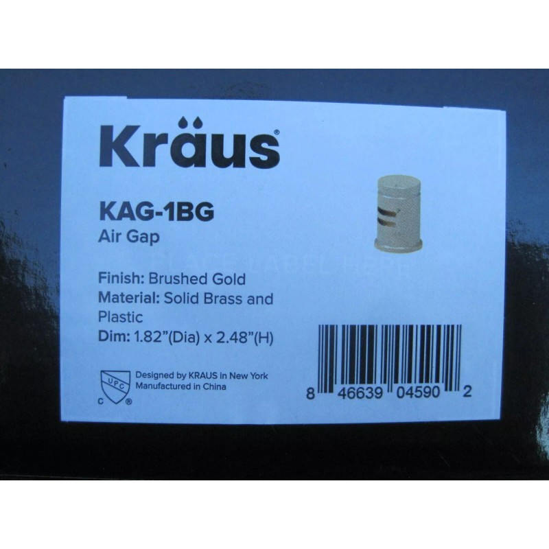 Kraus KAG-1MB Brushed Gold Brass & Plastic Air Gap Dim