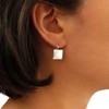 Square 925 Sterling Silver Curved Drop Earrings